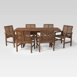 7pc Slatted Extendable Acacia Wood Patio Dining Set - Saracina Home 12 7pc Slatted Extendable Acacia Wood Patio Dining Set - Saracina Home -Saracina Home Shop GUEST af3b4108 df08 45b7 88eb 26f3deef3243
