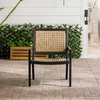 Saracina Home Modern Boho Acacia Outdoor Arm Chair 2 Saracina Home Modern Boho Acacia Outdoor Arm Chair - Image 2