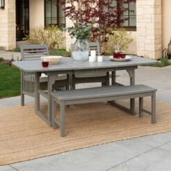 Ravenscroft 4pc Extendable Acacia Wood Outdoor Dining Set - Saracina Home 12 Ravenscroft 4pc Extendable Acacia Wood Outdoor Dining Set - Saracina Home -Saracina Home Shop GUEST b20e0fe7 9276 456a 86ae 1099a38eba59