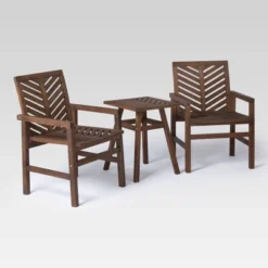 3pc Slatted Chevron Acacia Wood Patio Chat Set - Saracina Home 20 3pc Slatted Chevron Acacia Wood Patio Chat Set - Saracina Home -Saracina Home Shop GUEST b555b5d1 1adb 44dc 89cc de438e14488a