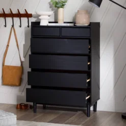 Mid-Century Modern Solid Wood 6 Drawer Vertical Dresser - Saracina Home 24 Mid-Century Modern Solid Wood 6 Drawer Vertical Dresser - Saracina Home -Saracina Home Shop GUEST b571b7d1 67da 4c59 8b4d 6ac67427b8b3