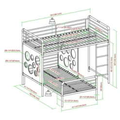 Twin Modern Cut-Out L-Shaped Metal Bunk Bed - Saracina Home -Saracina Home Shop GUEST b5f377ab b5e4 4157 8a9a bfb70f6c79c4