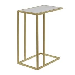 23" Modern Rectangle Two-Tone C Side Table With Metal Base - Saracina Home 17 23" Modern Rectangle Two-Tone C Side Table With Metal Base - Saracina Home -Saracina Home Shop GUEST b65b9434 3351 4d65 bc48 b2c7d25596f8