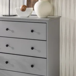 Stiva Classic Mid-Century Modern Vertical 4 Drawer Dresser Gray - Saracina Home -Saracina Home Shop GUEST b7021656 69b7 43eb baa7 bfffb8099818
