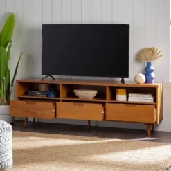 Cara 3 Drawer Mid-Century Modern 3 Drawer TV Stand For TVs Up To 80" - Saracina Home 25 Cara 3 Drawer Mid-Century Modern 3 Drawer TV Stand For TVs Up To 80" - Saracina Home -Saracina Home Shop GUEST b7160973 1c5a 4aa1 ad9a e32bedffb8a0