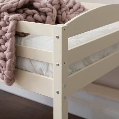 Twin Solid Pine Wood Low Loft Bed White - Saracina Home 4 Twin Solid Pine Wood Low Loft Bed White - Saracina Home - Image 4