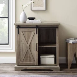 Tertia Industrial Accent Cabinet With Sliding X Barn Door - Saracina Home -Saracina Home Shop GUEST b7d39999 32d5 4c0e 8ba6 0546c6b2fcec