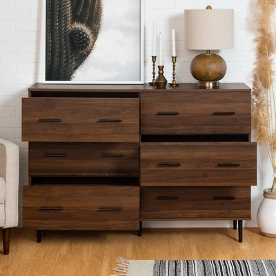 Higgins Modern Horizontal 6 Drawer Dresser - Saracina Home 13 Higgins Modern Horizontal 6 Drawer Dresser - Saracina Home - Image 13