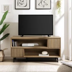 Modern Reeded Door Extendable TV Stand For TVs Up To 50" - Saracina Home 16 Modern Reeded Door Extendable TV Stand For TVs Up To 50" - Saracina Home -Saracina Home Shop GUEST bf94a3de 05cc 4e30 8008 521b3ccde76b
