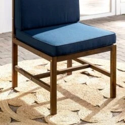 Modular Acacia Wood Armless Patio Chair With Cushion - Dark Brown/Navy - Saracina Home 21 Modular Acacia Wood Armless Patio Chair With Cushion - Dark Brown/Navy - Saracina Home -Saracina Home Shop GUEST bfd0a0ae 2818 4f4f ae86 f1a5c9140d53