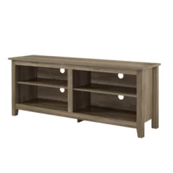 Transitional 4 Cubby Wood Open Storage TV Stand For TVs Up To 65"- Saracina Home -Saracina Home Shop GUEST c0aba6c0 bbb4 4e90 83a5 3c73b3261eaf