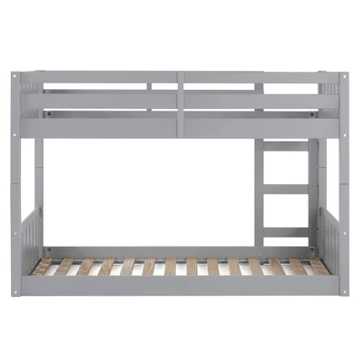 Twin Over Twin Wood Detachable Slat Bunk Bed - Saracina Home 7 Twin Over Twin Wood Detachable Slat Bunk Bed - Saracina Home - Image 7