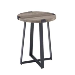 Wrightson Urban Industrial Faux Wrap Leg Round Side Table - Saracina Home -Saracina Home Shop GUEST c0dad188 2808 4653 a67c 8188c7921417