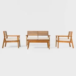 Saracina Home 4pc Mid-Century Modern Slatted Acacia Outdoor Patio Conversation Furniture Set 14 Saracina Home 4pc Mid-Century Modern Slatted Acacia Outdoor Patio Conversation Furniture Set -Saracina Home Shop GUEST c4d7d1d2 081c 481c b87f 5213fd61bac6