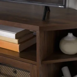 Corner TV Stand For TVs Up To 55" With Metal Mesh Doors - Saracina Home -Saracina Home Shop GUEST c82def3e bcaa 4384 9da7 02d266de5aa9