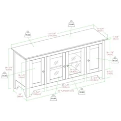 Closed Storage Wood TV Stand Console For TVs Up To 55" - Saracina Home -Saracina Home Shop GUEST c83c2028 259f 4dd7 a292 32d2ab276e82