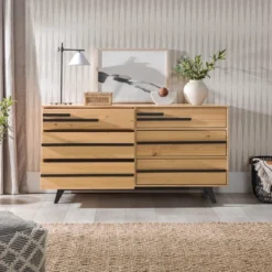 Modern 6 Drawer Double Dresser With Long Handles - Saracina Home -Saracina Home Shop GUEST c8aba4a4 1ca8 4c94 baf3 2404a0c20fb2
