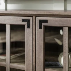 Avalene Modern Farmhouse 4 Door Glass Window Pane TV Stand For TVs Up To 65" - Saracina Home -Saracina Home Shop GUEST cca866d1 1c31 43f6 a854 e63998384782