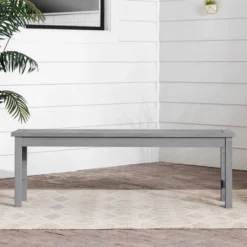 Ravenscroft Modern Boho Acacia Wood Slat Top Outdoor Dining Bench - Gray Wash - Saracina Home 12 Ravenscroft Modern Boho Acacia Wood Slat Top Outdoor Dining Bench - Gray Wash - Saracina Home -Saracina Home Shop GUEST ce52635a 6f20 41d2 9ffc 8f6d710ef542