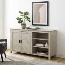 58" Diagonal Grooved Door Sideboard With Open Storage - Saracina Home 12 58" Diagonal Grooved Door Sideboard With Open Storage - Saracina Home -Saracina Home Shop GUEST cf1ba08a f324 4acf a026 9aaf9f410d3e