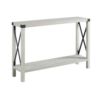 Sophie Rustic Industrial X Frame Entry Table - Saracina Home 13 Sophie Rustic Industrial X Frame Entry Table - Saracina Home - Image 13