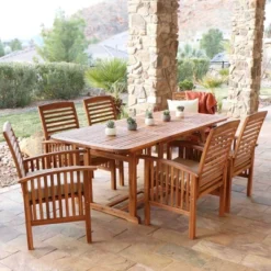 7pc Acacia Wood Patio Dining Set With Cushions - Saracina Home 10 7pc Acacia Wood Patio Dining Set With Cushions - Saracina Home -Saracina Home Shop GUEST d09d1abb 1c4d 4708 955d 206d7388c2d0
