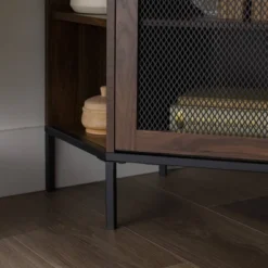 Corner TV Stand For TVs Up To 55" With Metal Mesh Doors - Saracina Home -Saracina Home Shop GUEST d146f13e 2246 470e ad99 b83d0c69a362