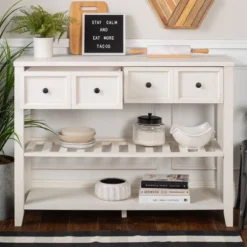 48" Farmhouse Solid Wood 2 Drawer Buffet White - Saracina Home 16 48" Farmhouse Solid Wood 2 Drawer Buffet White - Saracina Home -Saracina Home Shop GUEST d14be0db 9591 4712 bd66 b181051f2d7c