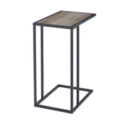 23" Modern Rectangle Two-Tone C Side Table With Metal Base - Saracina Home 16 23" Modern Rectangle Two-Tone C Side Table With Metal Base - Saracina Home -Saracina Home Shop GUEST d20774fc 5fe4 4fa9 bf5f cf9fd585efd4