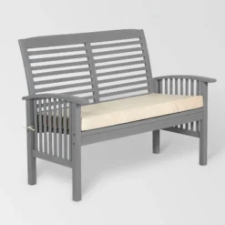 Ravenscroft Modern Boho Acacia Wood Slatted Outdoor Loveseat With Cushion - Saracina Home 31 Ravenscroft Modern Boho Acacia Wood Slatted Outdoor Loveseat With Cushion - Saracina Home -Saracina Home Shop GUEST d34b2324 8da3 44de b35e 2463e261fae8