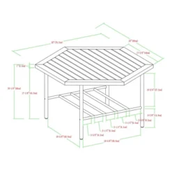 Saybrook Modern Metal And Wood Patio Hexagon Coffee Table - Dark Brown - Saracina Home 21 Saybrook Modern Metal And Wood Patio Hexagon Coffee Table - Dark Brown - Saracina Home -Saracina Home Shop GUEST d69fcad8 dd78 44f7 9cb3 7ab9f63b2a4f