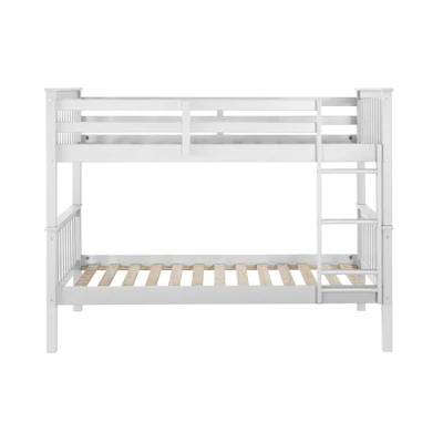 Twin Over Twin Solid Wood Mission Design Bunk Bed - Saracina Home 2 Twin Over Twin Solid Wood Mission Design Bunk Bed - Saracina Home - Image 2
