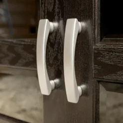 Modern 2 Glass Door Corner TV Stand For TVs Up To 50" Black - Saracina Home -Saracina Home Shop GUEST d72c633f c17f 461c 967e d9587c3dce71