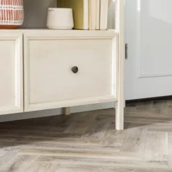 Farmhouse 3 Drawer Wood TV Stand For TVs Up To 65" - Saracina Home -Saracina Home Shop GUEST d77774f4 3e5a 4a67 9f72 0016110a90cd