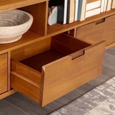 Cara Mid-Century Modern 3 Drawer TV Stand For TVs Up To 65" - Saracina Home 10 Cara Mid-Century Modern 3 Drawer TV Stand For TVs Up To 65" - Saracina Home - Image 10