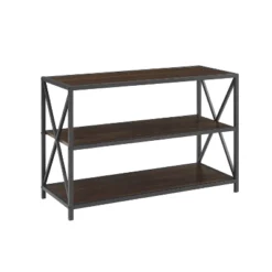 25.62" X Frame Metal And Wood Media Bookshelf - Saracina Home 21 25.62" X Frame Metal And Wood Media Bookshelf - Saracina Home -Saracina Home Shop GUEST da6fbbb0 99a4 4545 81a6 9cf064af15da