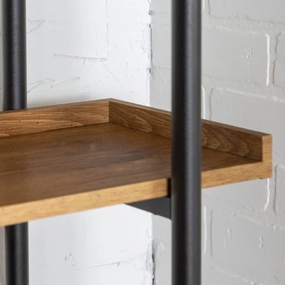 68" 5 Tray Shelf Urban Pipe X Back Bookshelf - Saracina Home 4 68" 5 Tray Shelf Urban Pipe X Back Bookshelf - Saracina Home - Image 4