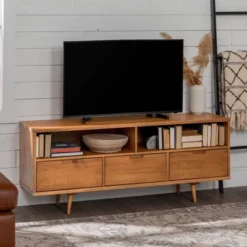 Cara Mid-Century Modern 3 Drawer TV Stand For TVs Up To 65" - Saracina Home 32 Cara Mid-Century Modern 3 Drawer TV Stand For TVs Up To 65" - Saracina Home -Saracina Home Shop GUEST dcaab5ac 058b 4924 9bcd 1774bd23a9f2