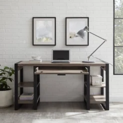 60" Industrial Transitional Tech Desk With USB - Saracina Home 14 60" Industrial Transitional Tech Desk With USB - Saracina Home -Saracina Home Shop GUEST dd350e77 1461 48fb a567 a9f26aa2ef21