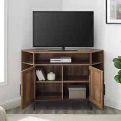 Atticus Modern Farmhouse 2 Door Corner TV Stand For TVs Up To 55" Rustic Oak - Saracina Home 16 Atticus Modern Farmhouse 2 Door Corner TV Stand For TVs Up To 55" Rustic Oak - Saracina Home -Saracina Home Shop GUEST ddaa755e d260 41e3 9b45 b1bba75878ea