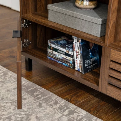 Visconti Boho Slat Door Storage Console TV Stand For TVs Up To 80" - Saracina Home 8 Visconti Boho Slat Door Storage Console TV Stand For TVs Up To 80" - Saracina Home - Image 8