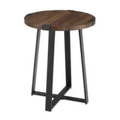 Wrightson Urban Industrial Faux Wrap Leg Round Side Table - Saracina Home -Saracina Home Shop GUEST de11acff 57fb 43ae ba23 8b22beb8247c