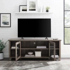 Rustic Transitional 2 Door TV Stand For TVs Up To 65" - Saracina Home -Saracina Home Shop GUEST e0f2d6d1 289a 42ad ae2d d0c60521cafd