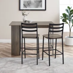 3pc Counter Height Drop Leaf Dining Set Gray Wash - Saracina Home -Saracina Home Shop GUEST e22cbfa9 8d5c 4f5b 8e8e 693bbfc7e5ae