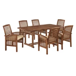 7pc Acacia Wood Patio Dining Set With Cushions - Saracina Home 13 7pc Acacia Wood Patio Dining Set With Cushions - Saracina Home -Saracina Home Shop GUEST e337eac1 6660 4fee 8206 29a97ef71e04