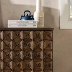 58" Modern Boho Solid Pine Wood Closed Storage Sideboard Brown - Saracina Home 34 58" Modern Boho Solid Pine Wood Closed Storage Sideboard Brown - Saracina Home -Saracina Home Shop GUEST e3b60f82 376f 4a36 b4e7 47a16e678d43