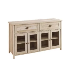 Millia Transitional Farmhouse 4 Door Sideboard With Glass Panels - Saracina Home -Saracina Home Shop GUEST e422a760 0db1 4d55 a55f 1dc3c73e5e43