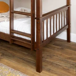 Twin Over Twin Transitional Cottage Solid Pine Bunk Bed Walnut - Saracina Home 10 Twin Over Twin Transitional Cottage Solid Pine Bunk Bed Walnut - Saracina Home -Saracina Home Shop GUEST e677b28d 138d 4661 9f11 0cbfc56bbb04