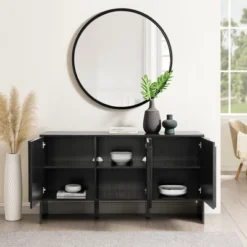 Modern Staggered Vertical Accent 3 Door Sideboard - Saracina Home 13 Modern Staggered Vertical Accent 3 Door Sideboard - Saracina Home -Saracina Home Shop GUEST e7187c1a 9ce1 41e7 afaa f88ba84facf9