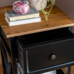 Set Of 2 Farmhouse Single Drawer V Frame Nightstands - Saracina Home -Saracina Home Shop GUEST e8f7cdca 8d1e 40a3 a260 233a64853d0a